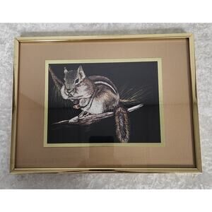 Vintage Sally Miller Squirrel Art Print